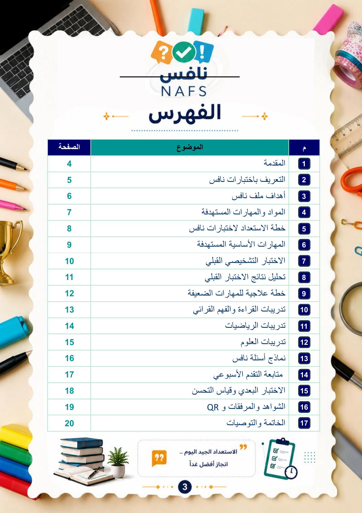 ملف نافس للاستعداد لاختبارات نافس